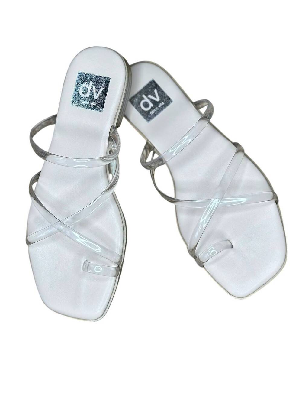 NEW DOLCE VITA women's milany flat sandal in clear